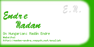 endre madan business card
